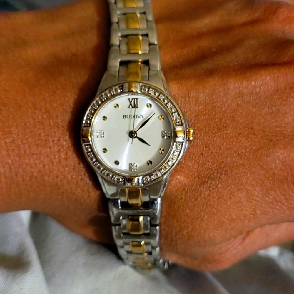 Bulova VVS Diamond chip encrusted watch $1200 obo